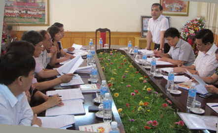 Quang cảnh buổi họp BCĐ Đề án 1-1133 tỉnh Yên Bái 

